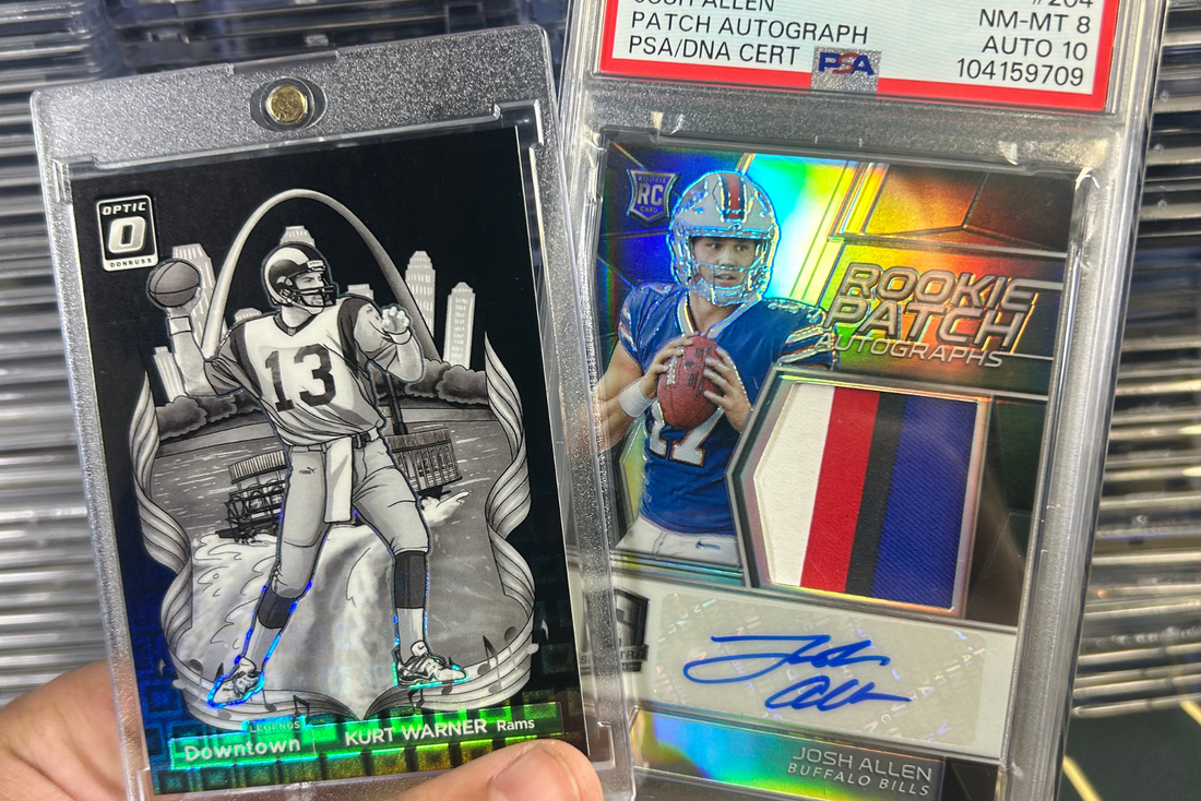 Past Meets Present Warner & Allen Dual Auto Patch PSA 10
