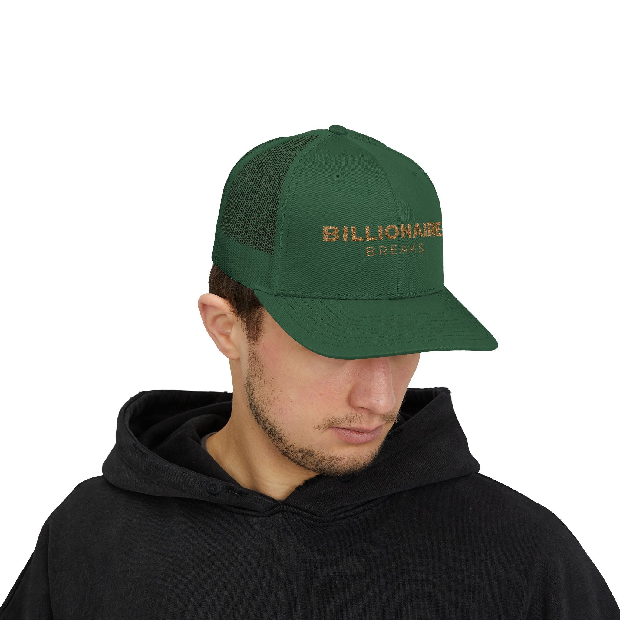 Billionaire Breaks Snapback Trucker Cap | Trendy Hat for Outdoors, Casual Wear, Gifts, Festivals, Fashion Statement