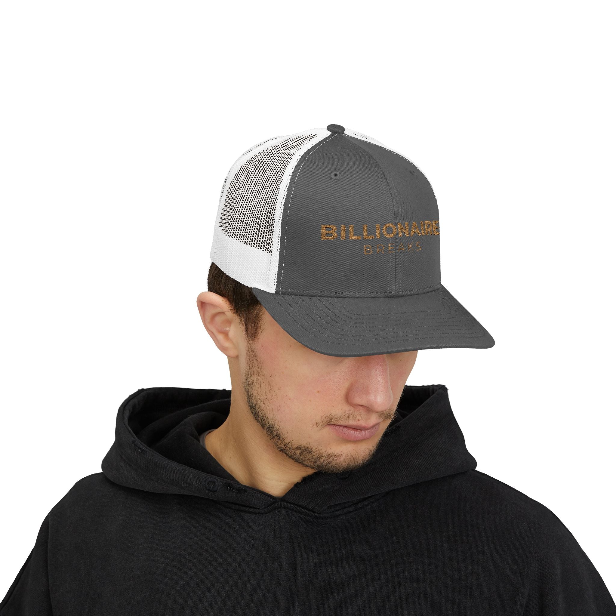 Billionaire Breaks Snapback Trucker Cap | Trendy Hat for Outdoors, Casual Wear, Gifts, Festivals, Fashion Statement
