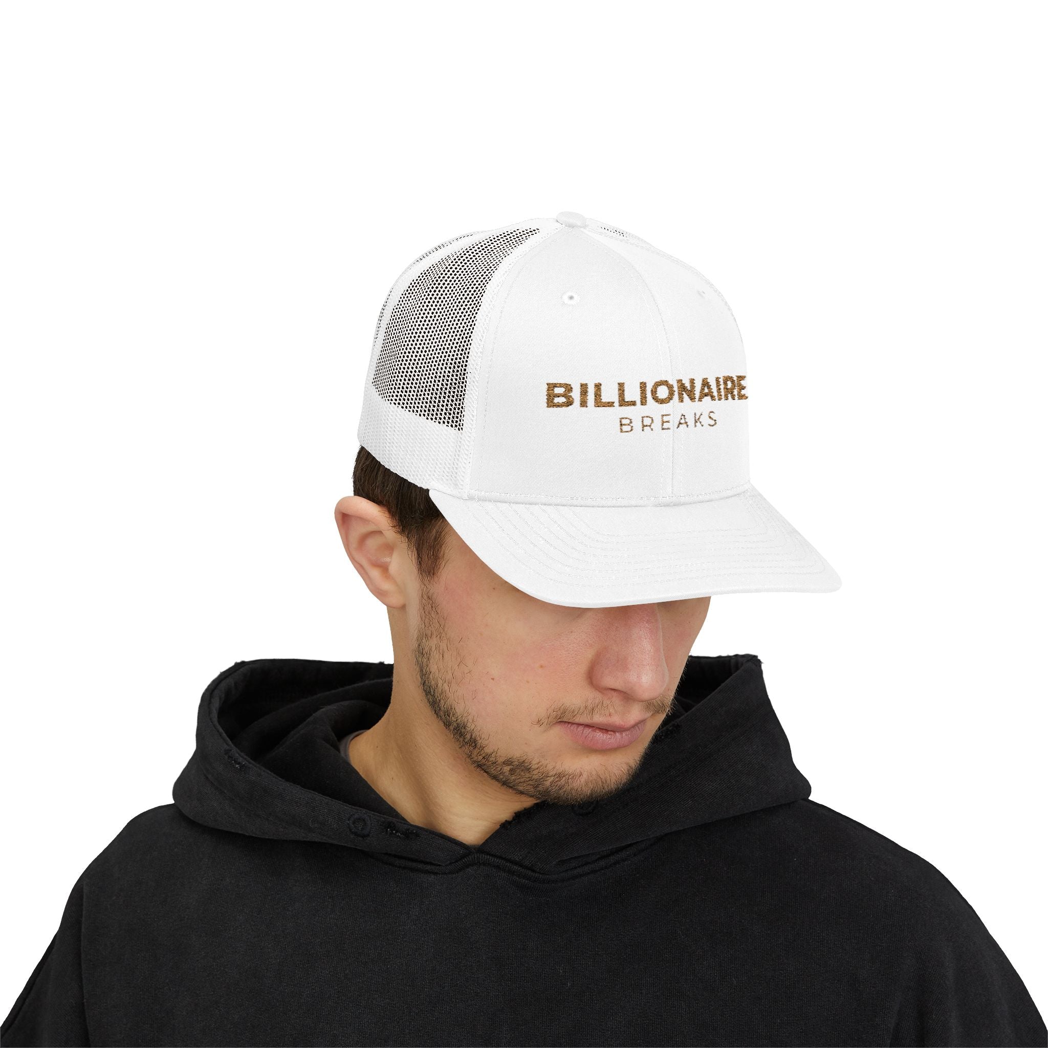 Billionaire Breaks Snapback Trucker Cap | Trendy Hat for Outdoors, Casual Wear, Gifts, Festivals, Fashion Statement