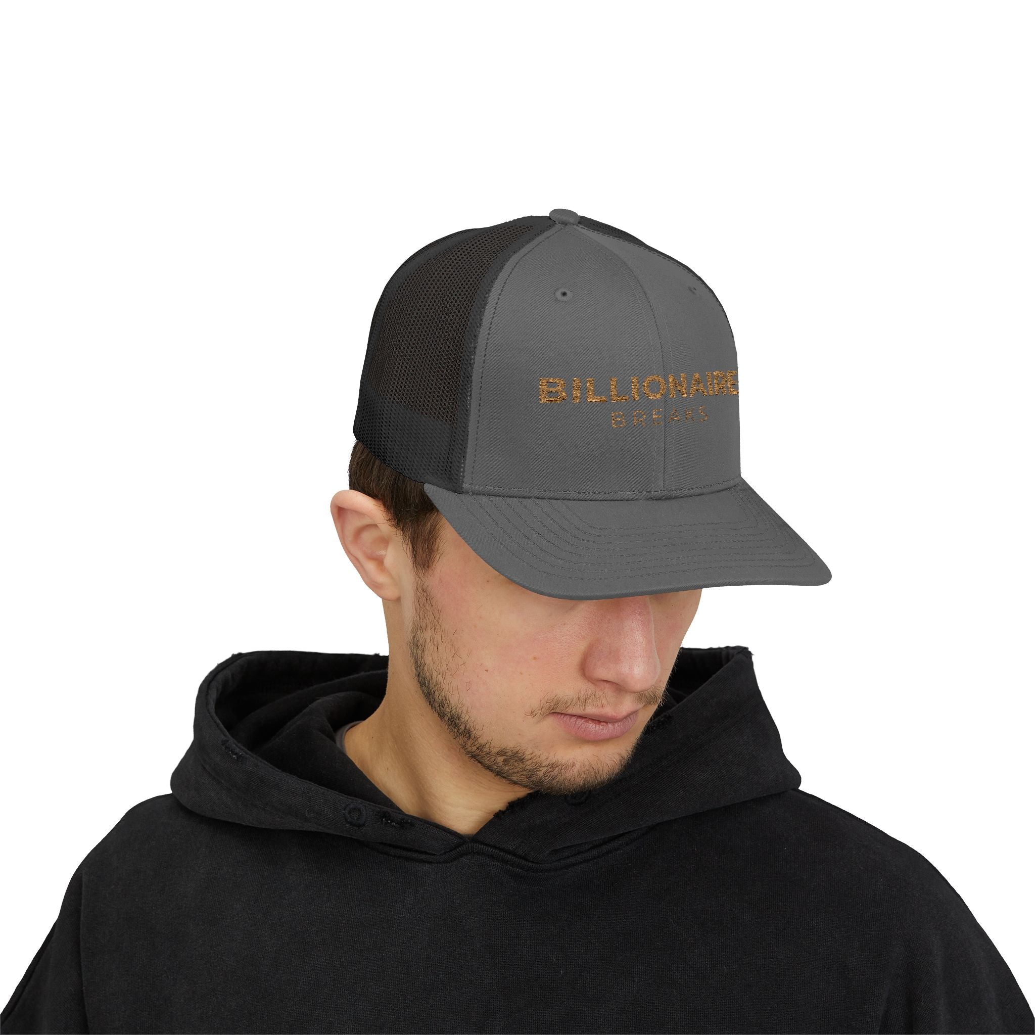 Billionaire Breaks Snapback Trucker Cap | Trendy Hat for Outdoors, Casual Wear, Gifts, Festivals, Fashion Statement