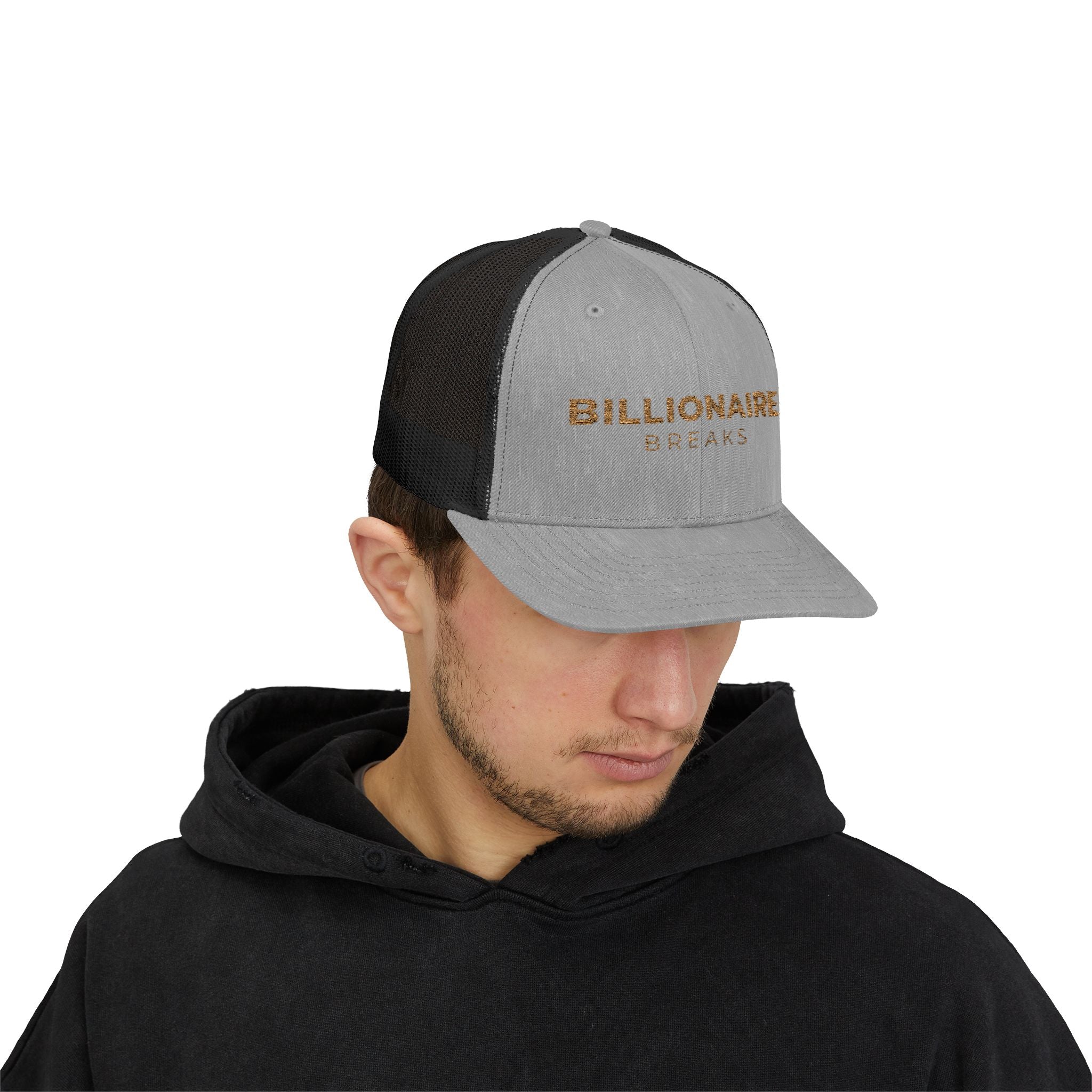 Billionaire Breaks Snapback Trucker Cap | Trendy Hat for Outdoors, Casual Wear, Gifts, Festivals, Fashion Statement