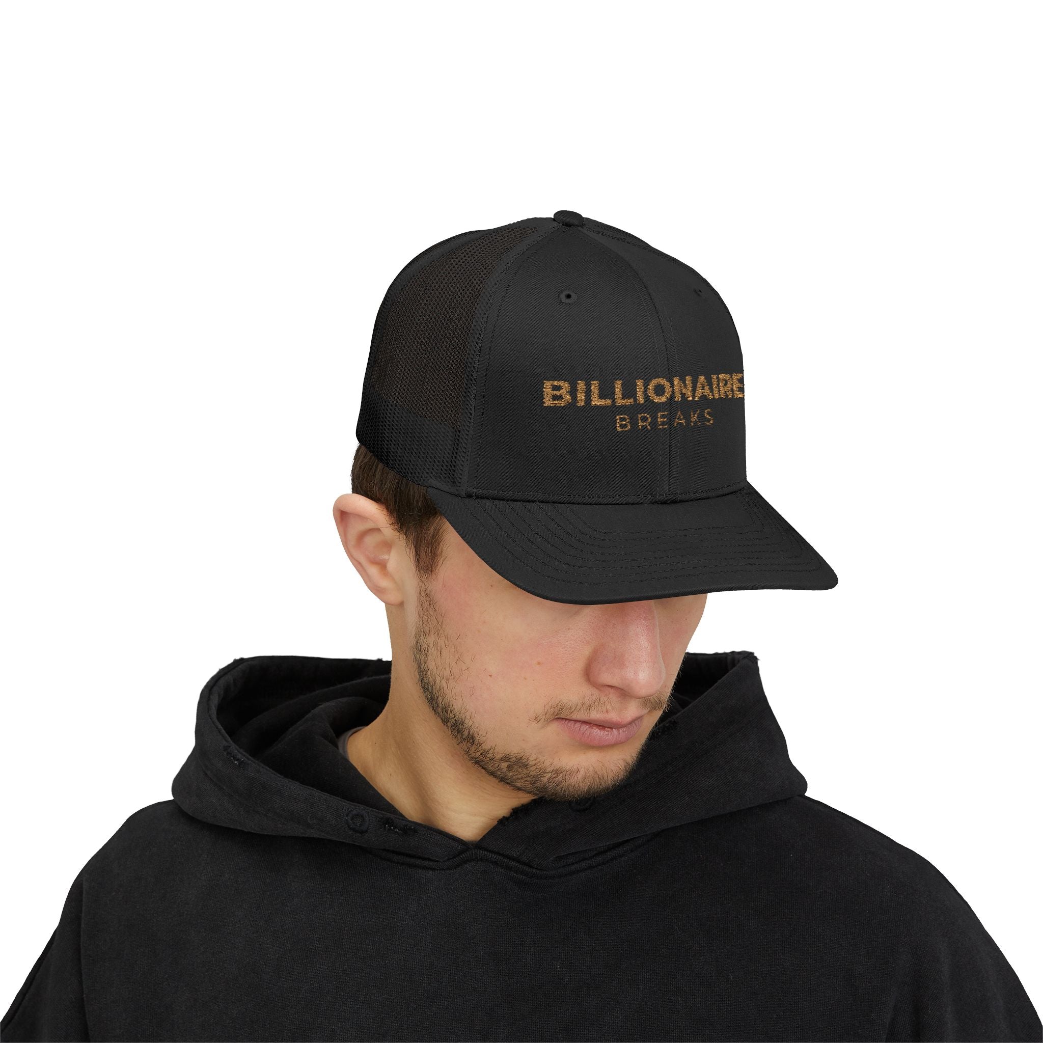 Billionaire Breaks Snapback Trucker Cap | Trendy Hat for Outdoors, Casual Wear, Gifts, Festivals, Fashion Statement