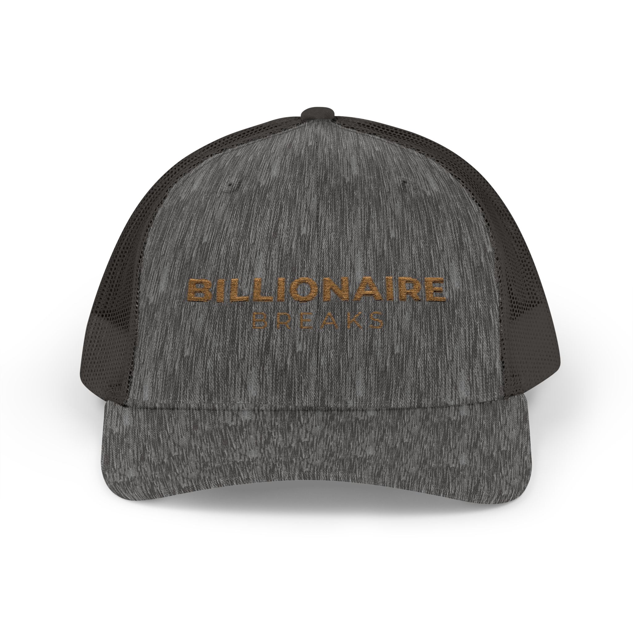 Billionaire Breaks Snapback Trucker Cap | Trendy Hat for Outdoors, Casual Wear, Gifts, Festivals, Fashion Statement