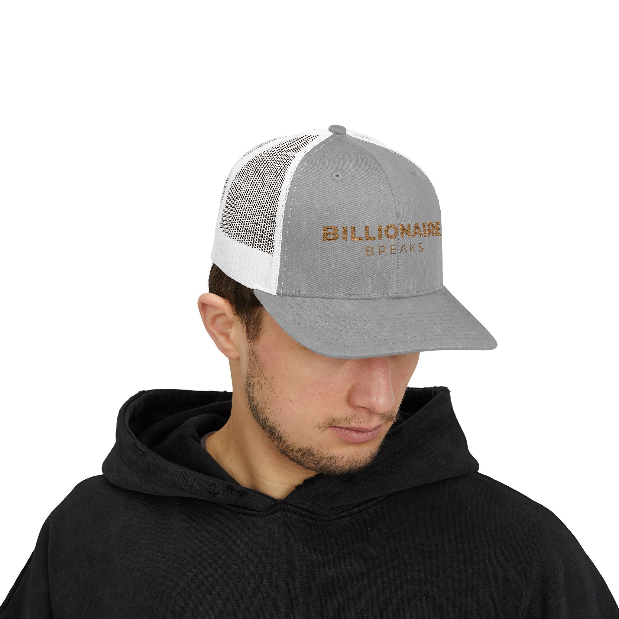 Billionaire Breaks Snapback Trucker Cap | Trendy Hat for Outdoors, Casual Wear, Gifts, Festivals, Fashion Statement
