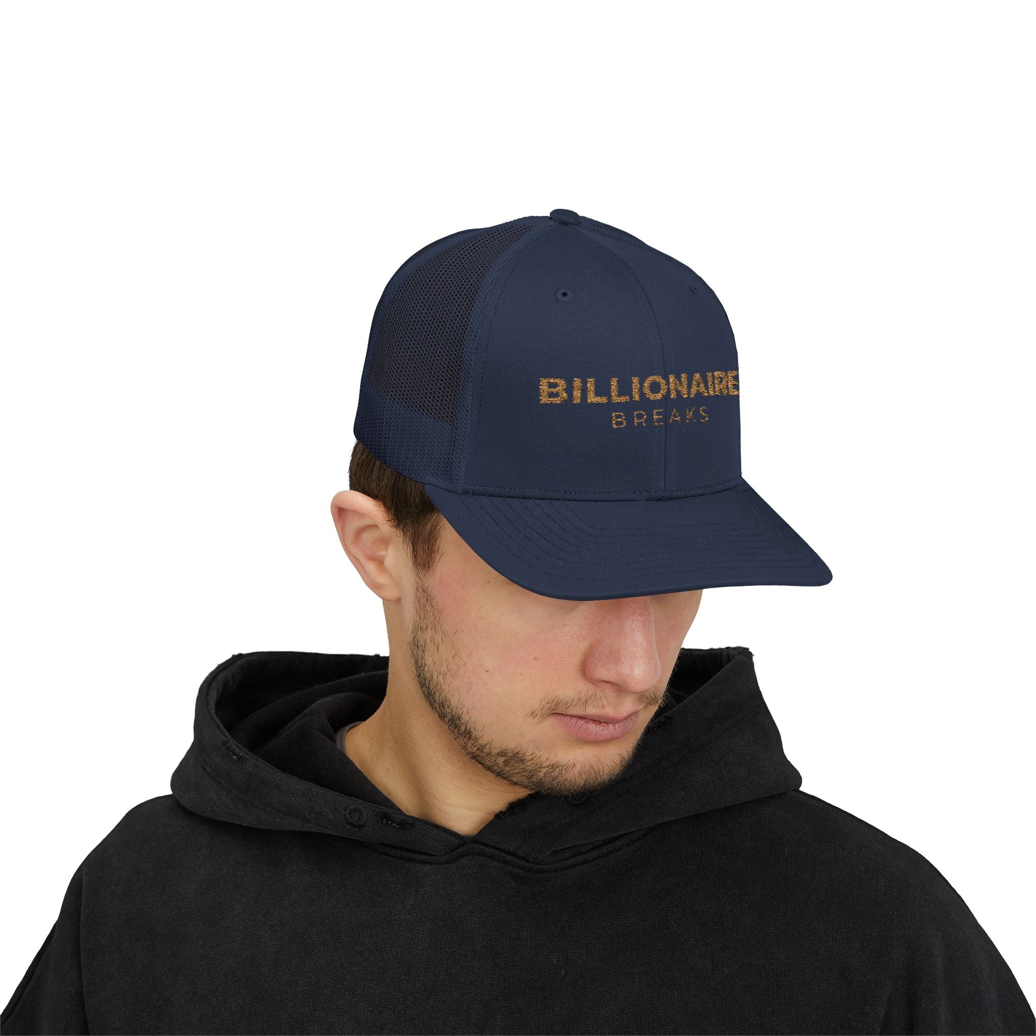 Billionaire Breaks Snapback Trucker Cap | Trendy Hat for Outdoors, Casual Wear, Gifts, Festivals, Fashion Statement