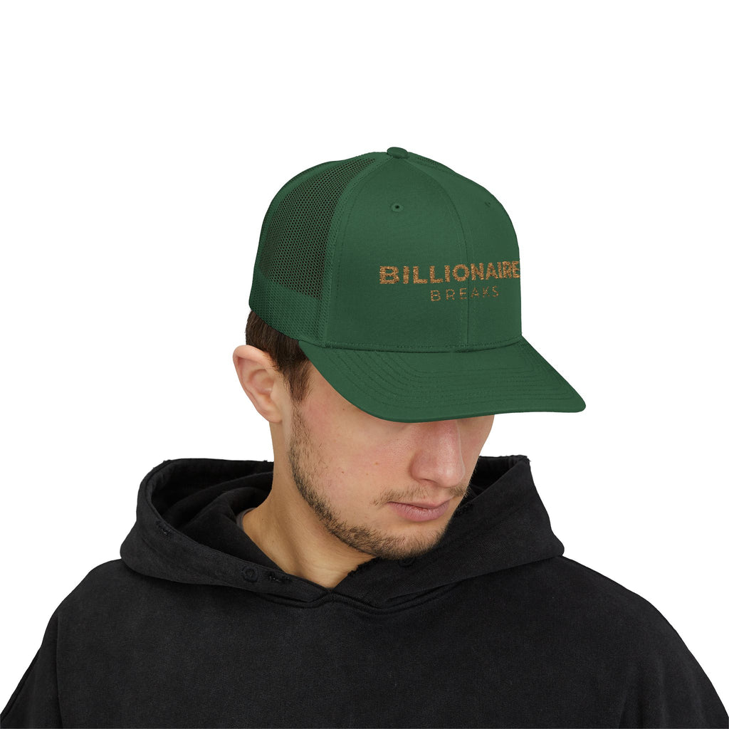 Billionaire Breaks Snapback Trucker Cap | Trendy Hat for Outdoors, Casual Wear, Gifts, Festivals, Fashion Statement