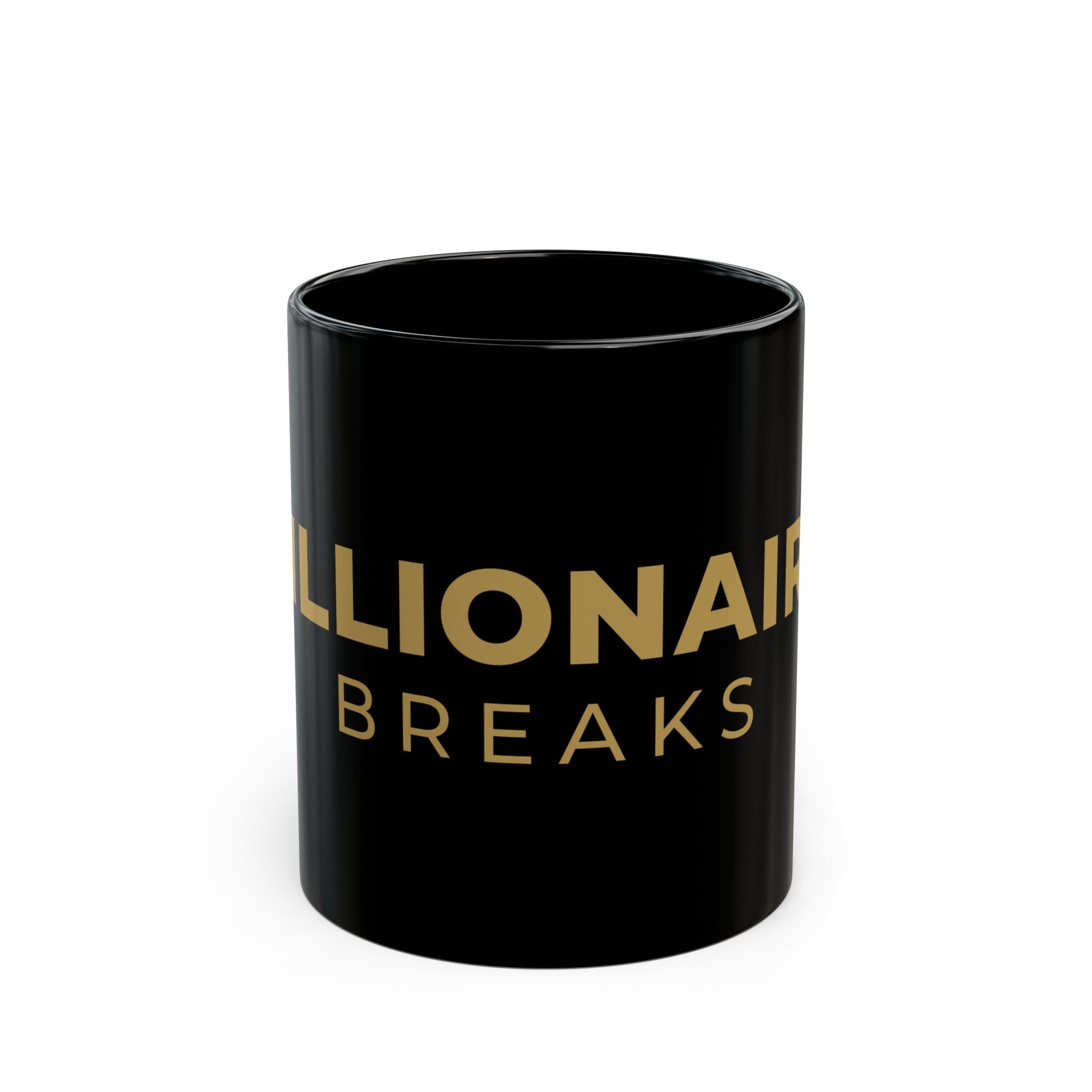 Luxurious Black Mug - Millionaire Breaks Design for Coffee Lovers, Gift for Entrepreneurs, Motivational Office Decor, Birthday [...]